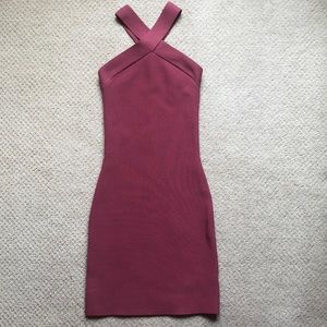 Babaton Sculpt Knit Criss Cross Dress